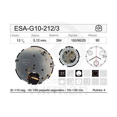 MOVIMIENTO ESA G10-212 CAL. 3H